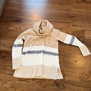 Cozy Colorblock Turtleneck Sweater